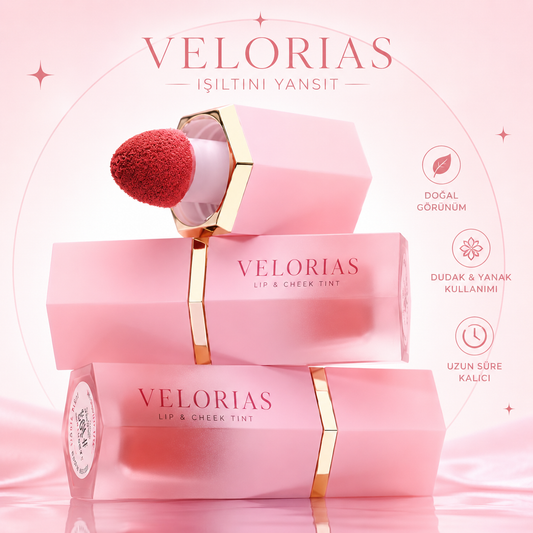 Velorias™ 3'lü Sıvı Allık | Uzun Süre Kalıcı ve Kolay Uygulama