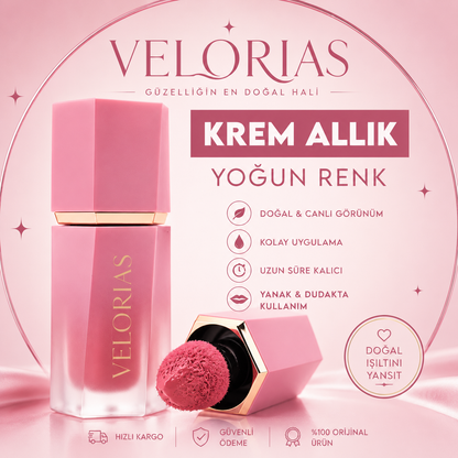 Velorias™ Sıvı Allık | Uzun Süre Kalıcı ve Kolay Uygulama